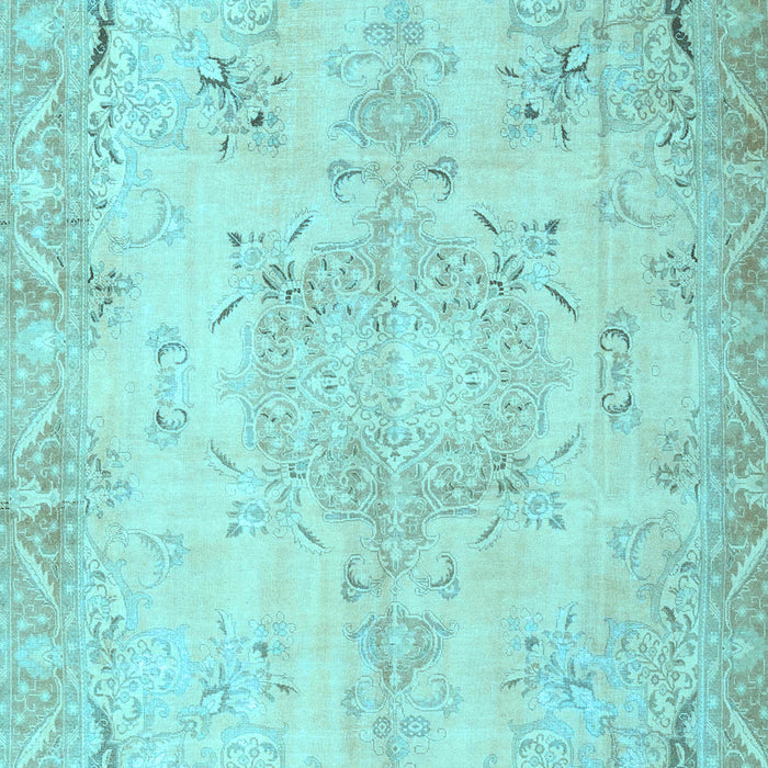 Machine Washable Persian Light Blue Traditional Rug, wshtr4038lblu
