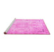 Sideview of Machine Washable Persian Pink Traditional Rug, wshtr4038pnk