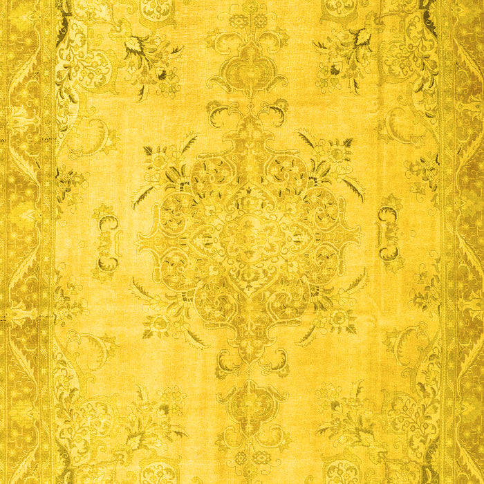 Machine Washable Persian Yellow Traditional Rug, wshtr4038yw