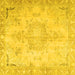 Square Persian Yellow Traditional Rug, tr4038yw