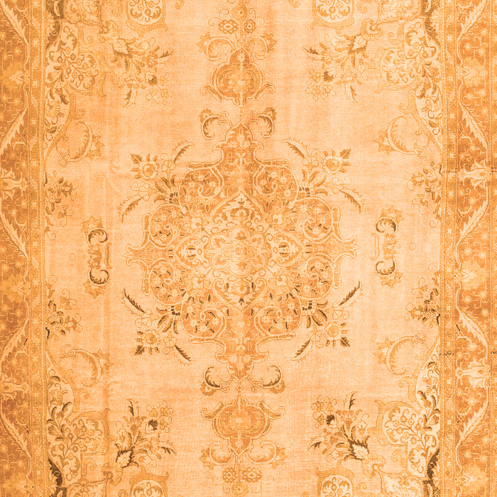 Serging Thickness of Machine Washable Persian Orange Traditional Area Rugs, wshtr4038org