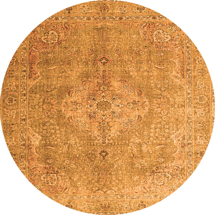 Machine Washable Persian Orange Traditional Area Rugs, wshtr4039org