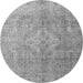 Machine Washable Persian Gray Traditional Rug, wshtr4039gry