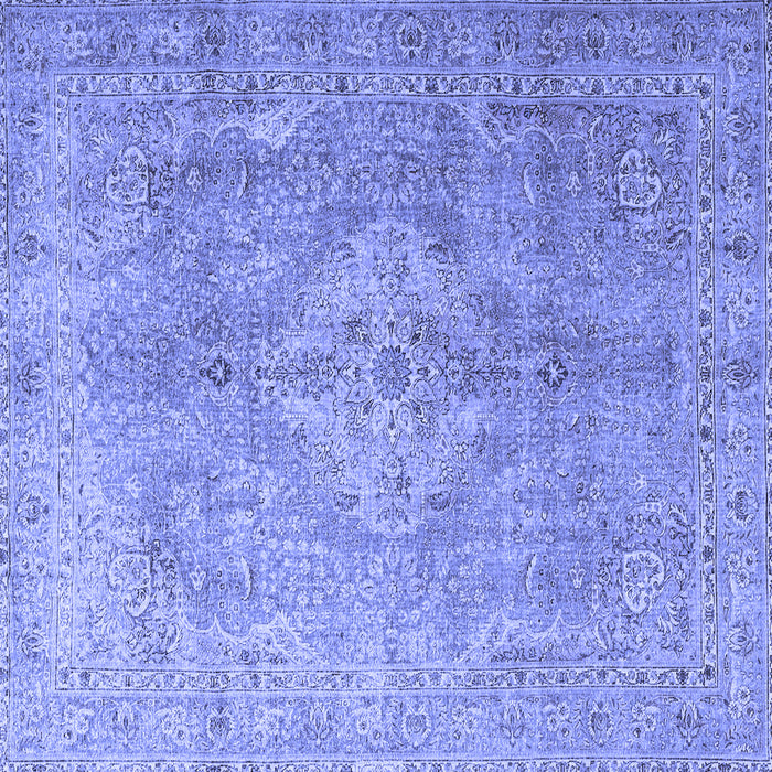 Square Persian Blue Traditional Rug, tr4039blu