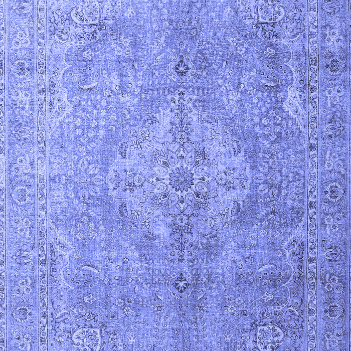 Machine Washable Persian Blue Traditional Rug, wshtr4039blu