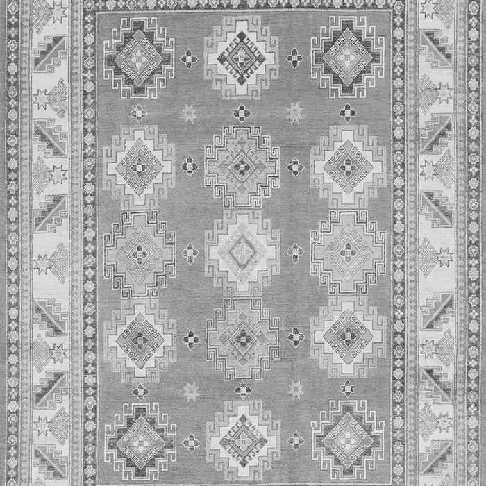 Geometric Gray Traditional Rug, tr403gry