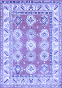 Geometric Blue Traditional Rug, tr403blu