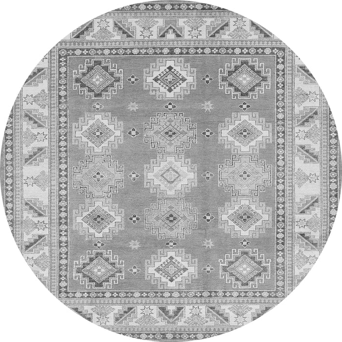 Square Geometric Gray Traditional Rug, tr403gry