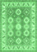 Machine Washable Geometric Emerald Green Traditional Area Rugs, wshtr403emgrn