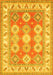 Machine Washable Geometric Yellow Traditional Rug, wshtr403yw