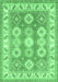 Geometric Emerald Green Traditional Rug, tr403emgrn