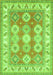 Geometric Green Traditional Rug, tr403grn