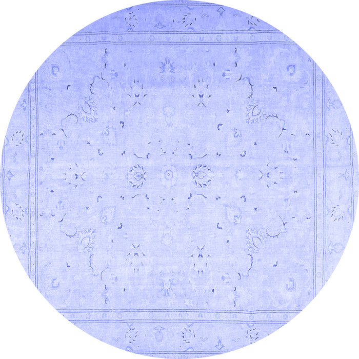 Round Persian Blue Traditional Rug, tr4040blu