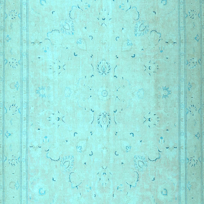 Machine Washable Persian Light Blue Traditional Rug, wshtr4040lblu