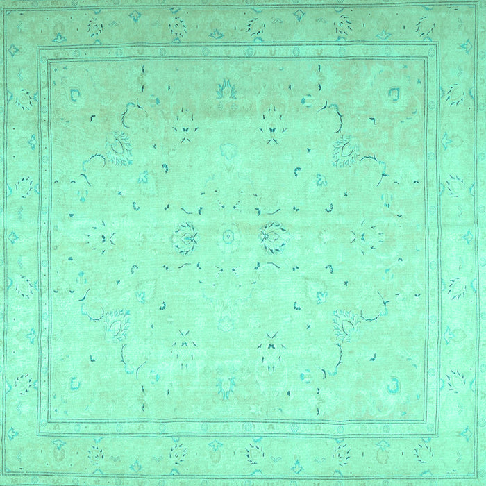 Square Persian Turquoise Traditional Rug, tr4040turq