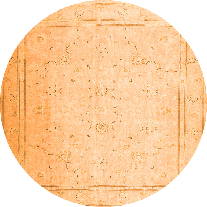 Square Persian Orange Traditional Rug, tr4040org