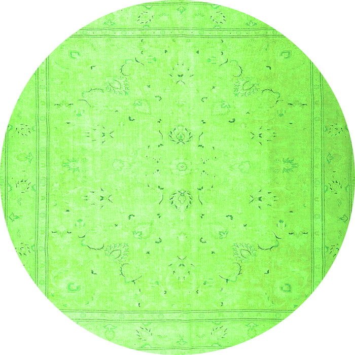 Square Persian Green Traditional Rug, tr4040grn