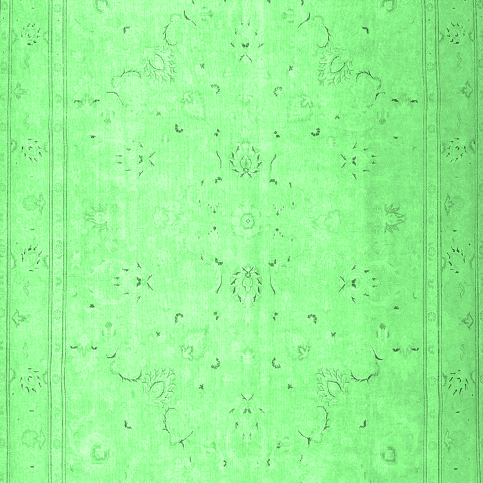 Machine Washable Persian Emerald Green Traditional Area Rugs, wshtr4040emgrn