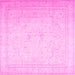Square Persian Pink Traditional Rug, tr4040pnk