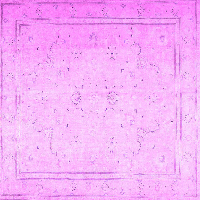 Square Machine Washable Persian Purple Traditional Area Rugs, wshtr4040pur