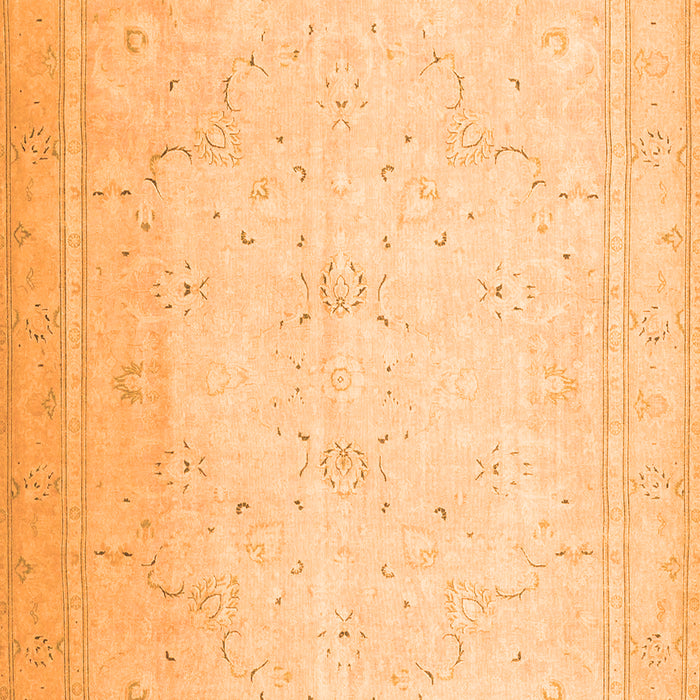 Serging Thickness of Machine Washable Persian Orange Traditional Area Rugs, wshtr4040org