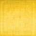 Square Persian Yellow Traditional Rug, tr4040yw