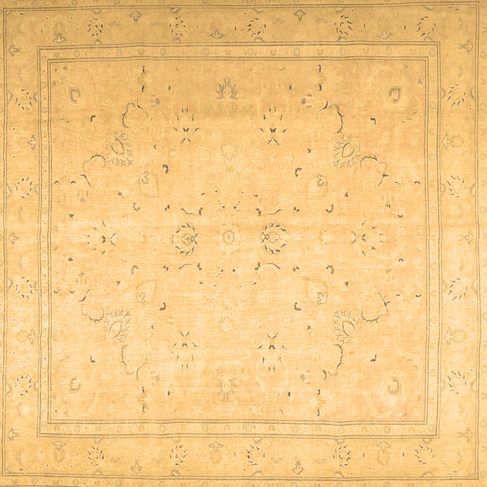 Square Machine Washable Persian Brown Traditional Rug, wshtr4040brn