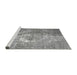 Sideview of Machine Washable Traditional Silver Gray Rug, wshtr4041