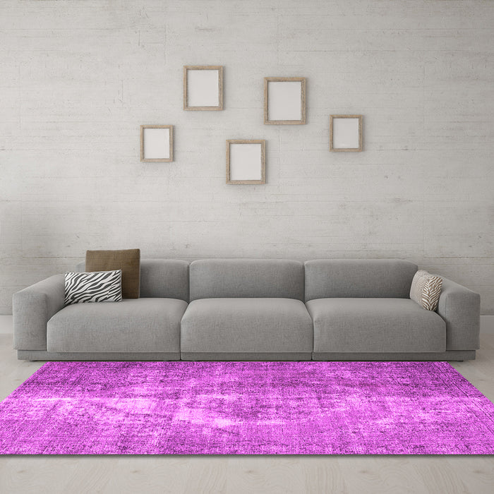Machine Washable Persian Pink Traditional Rug in a Living Room, wshtr4041pnk