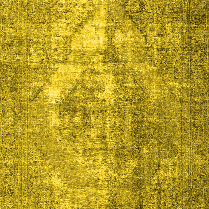 Machine Washable Persian Yellow Traditional Rug, wshtr4041yw