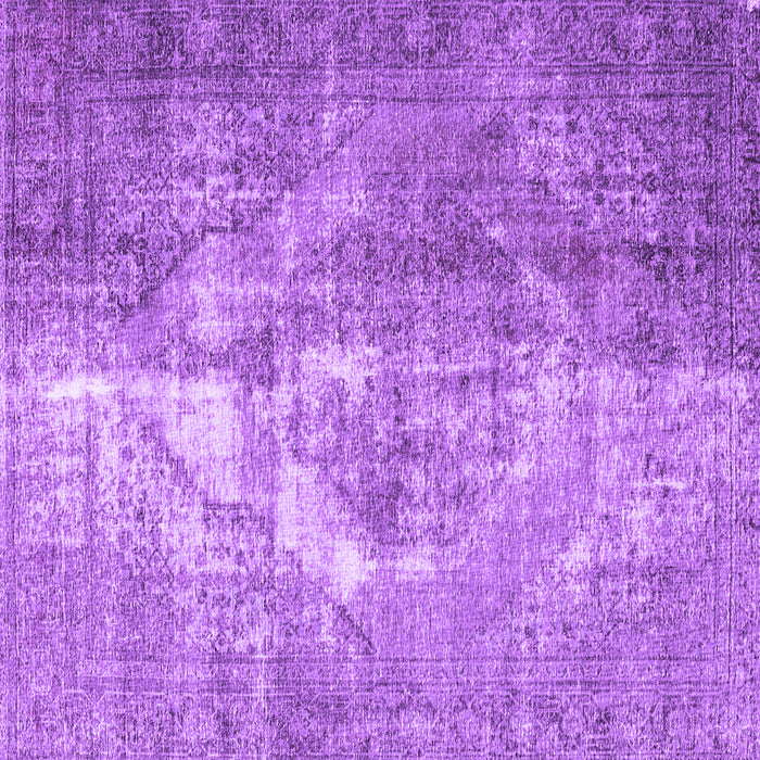 Square Machine Washable Persian Purple Traditional Area Rugs, wshtr4041pur
