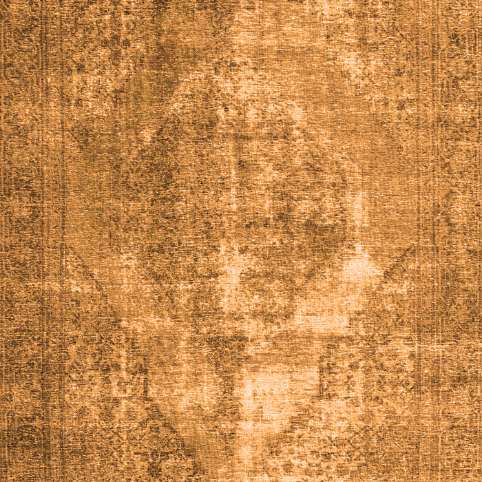 Serging Thickness of Machine Washable Persian Orange Traditional Area Rugs, wshtr4041org