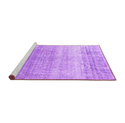 Sideview of Machine Washable Persian Purple Traditional Area Rugs, wshtr4042pur