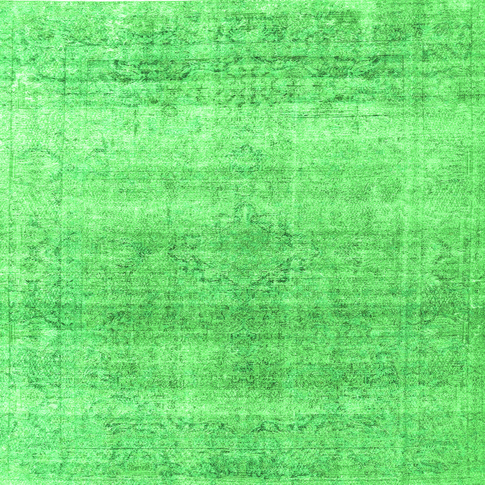 Serging Thickness of Persian Green Traditional Rug, tr4042grn