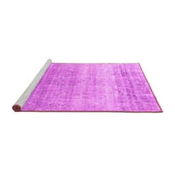 Sideview of Machine Washable Persian Pink Traditional Rug, wshtr4042pnk