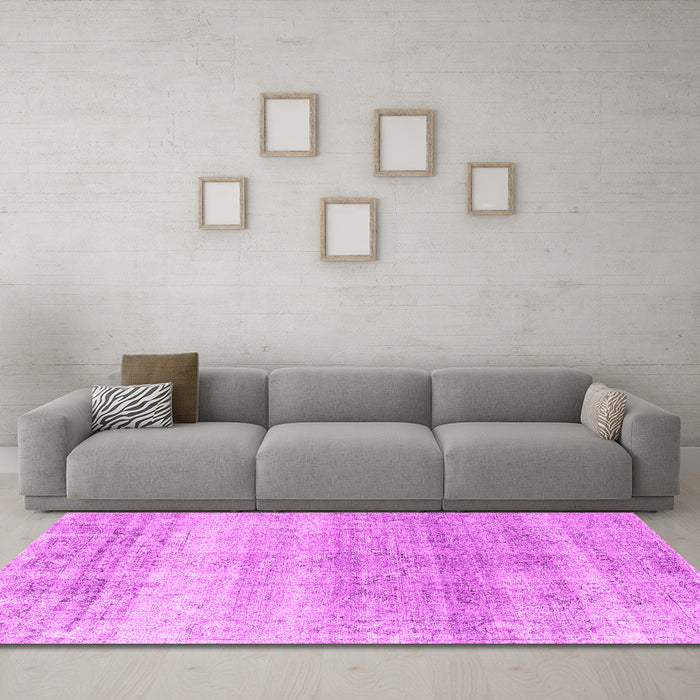 Machine Washable Persian Pink Traditional Rug in a Living Room, wshtr4042pnk