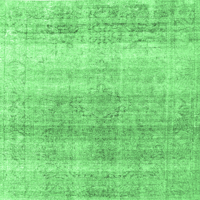 Square Persian Emerald Green Traditional Rug, tr4042emgrn