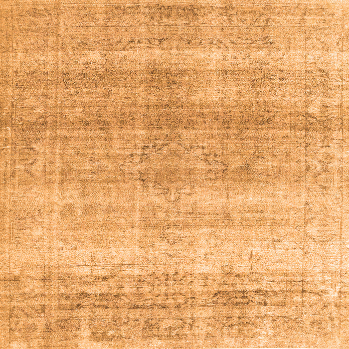 Round Machine Washable Persian Orange Traditional Area Rugs, wshtr4042org