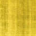 Square Machine Washable Persian Yellow Traditional Rug, wshtr4042yw