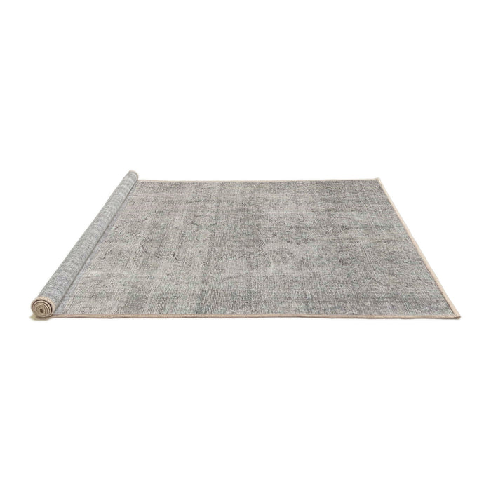 Sideview of Machine Washable Traditional Dark Gray Rug, wshtr4043
