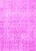 Machine Washable Persian Pink Traditional Rug, wshtr4043pnk