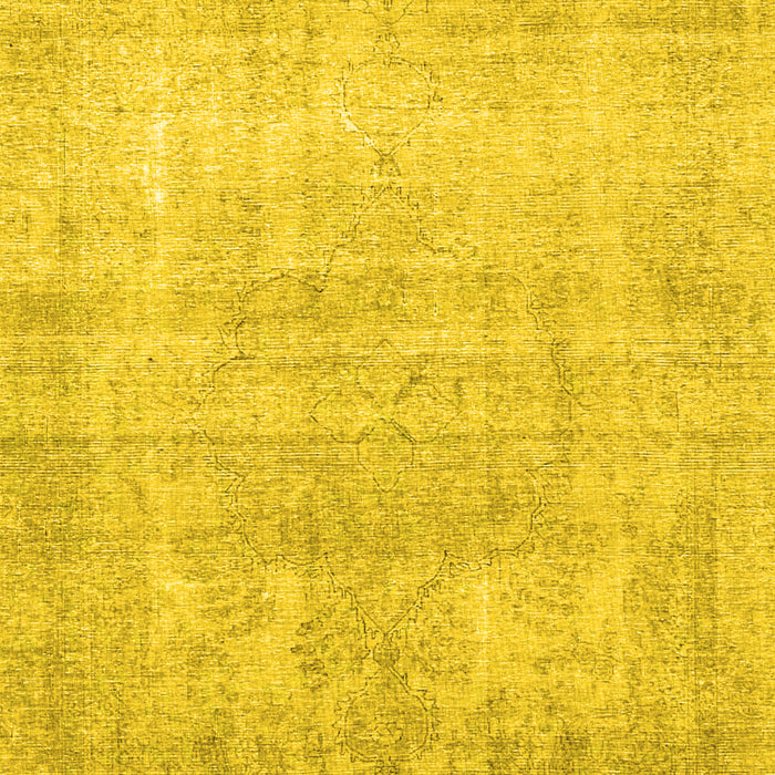 Machine Washable Persian Yellow Traditional Rug, wshtr4043yw
