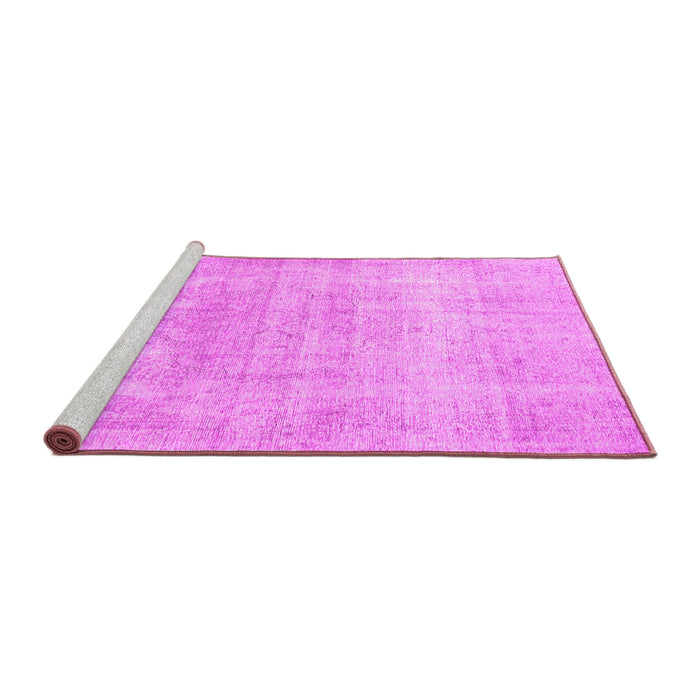 Sideview of Machine Washable Persian Pink Traditional Rug, wshtr4043pnk