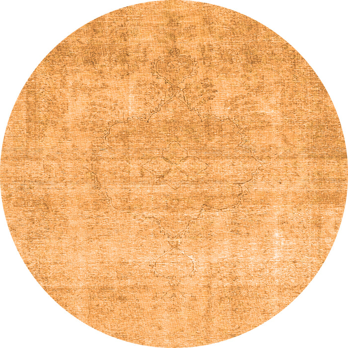 Square Persian Orange Traditional Rug, tr4043org