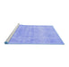 Sideview of Machine Washable Persian Blue Traditional Rug, wshtr4043blu