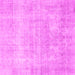 Square Machine Washable Persian Pink Traditional Rug, wshtr4043pnk