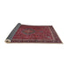 Sideview of Traditional Dark Almond Brown Persian Rug, tr4044