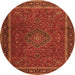 Square Persian Orange Traditional Rug, tr4044org