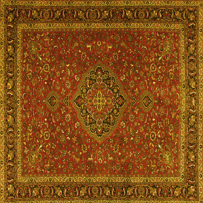 Square Persian Yellow Traditional Rug, tr4044yw