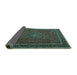 Sideview of Persian Turquoise Traditional Rug, tr4044turq